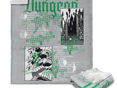 Hasbro Dungeons & Dragons My Dungeon Silk Touch Sherpa Throw Blanket 50X60 Inches For Discount